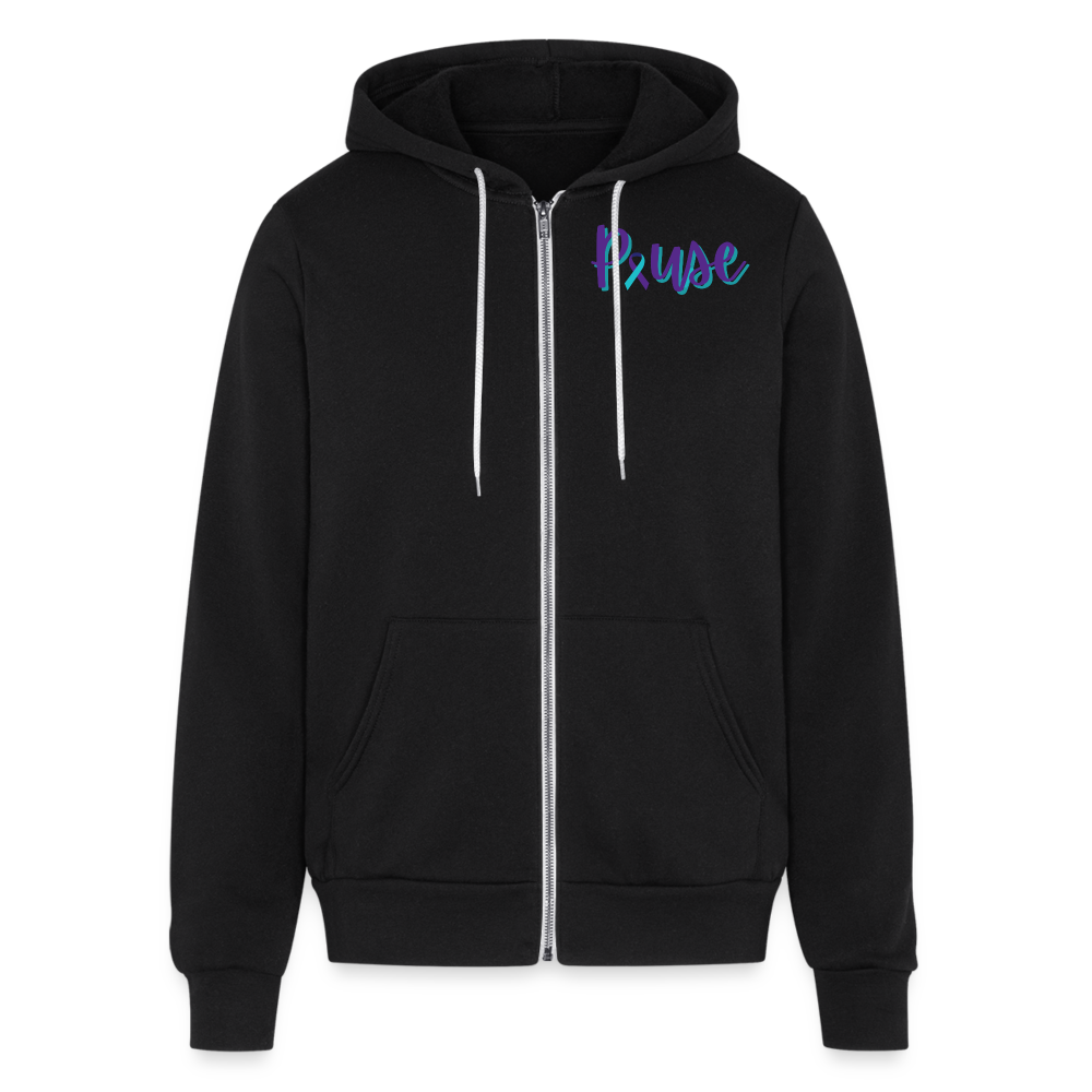 Bella + Canvas Unisex Full Zip Hoodie - black