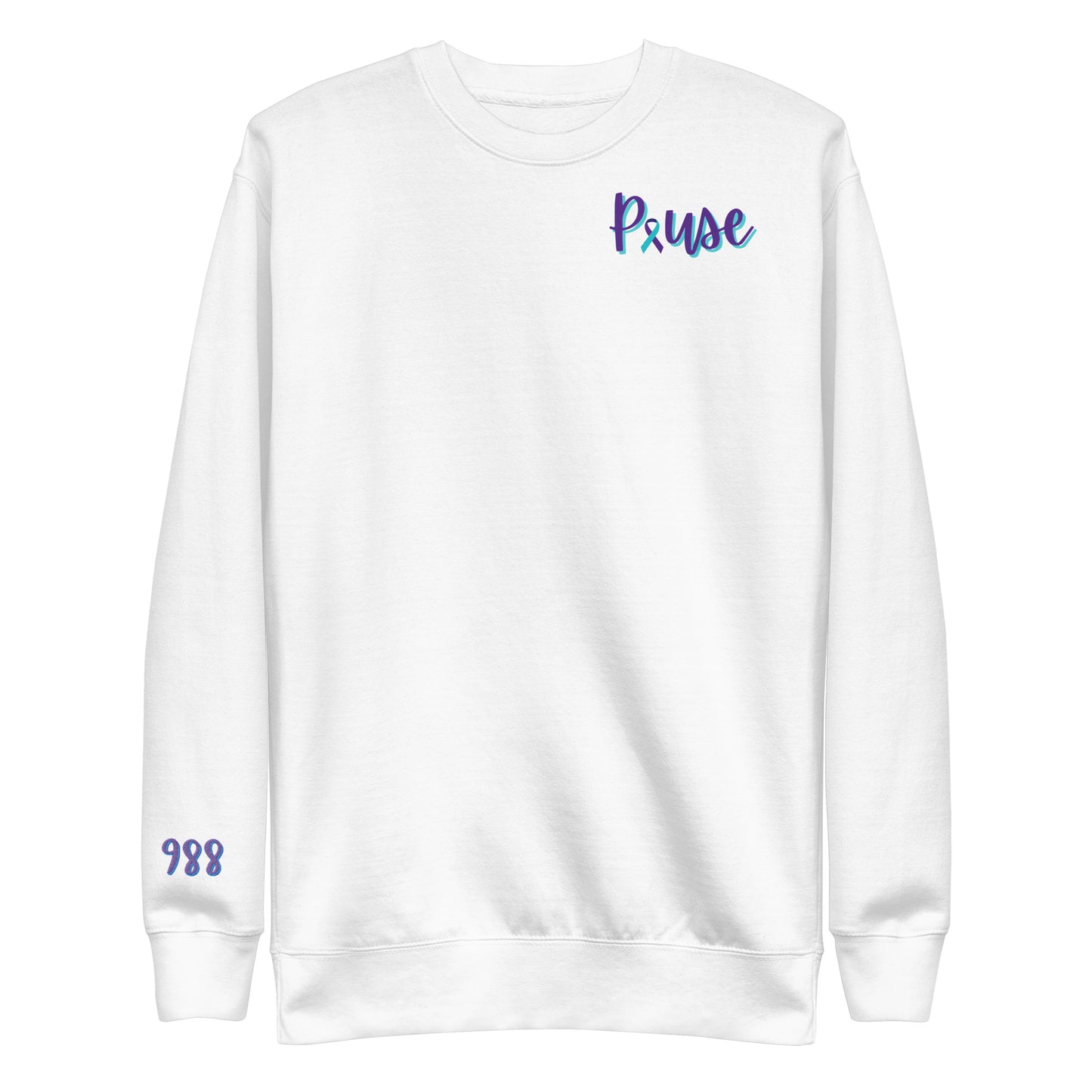 Pause Ribbon Crewneck